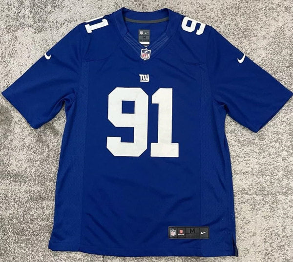 Justin Tuck New York Giants blue jersey