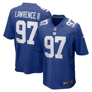 Dexter Lawrence II Rush New York Giants blue Game jersey