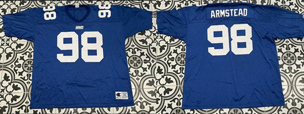 Jesse Armstead New York Giants blue jersey