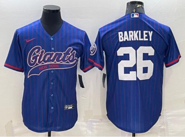 Custom New York Giants blue jersey