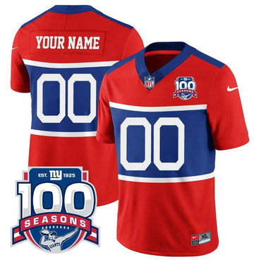 Custom New York Giants red jersey