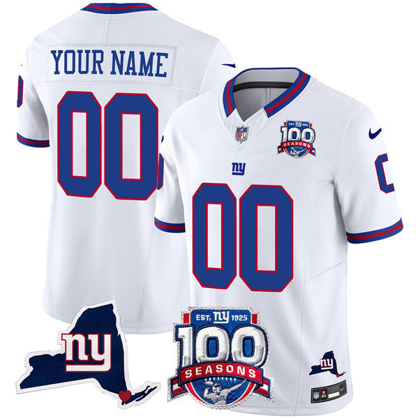 Custom New York Giants white FUSE jersey