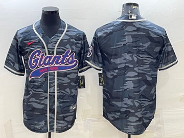 Custom New York Giants gray Camo jersey