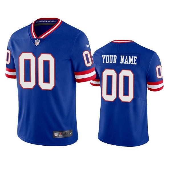 Custom New York Giants royal Classic jersey