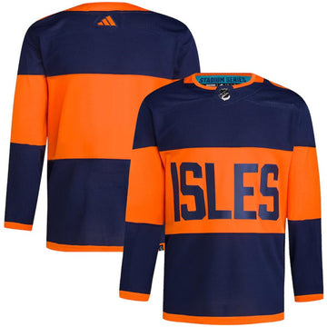 Custom New York Islanders navy Stadium Series jersey