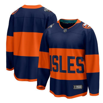 Custom New York Islanders navy Stadium Series jersey