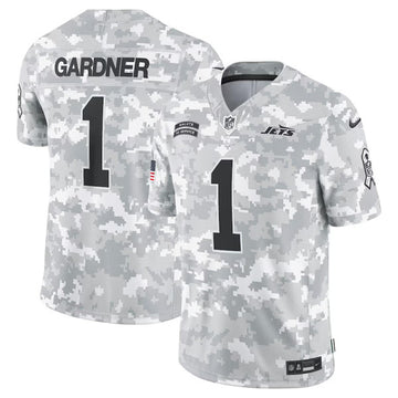 Sauce Gardner Arctic New York Jets camo Salute To Service jersey