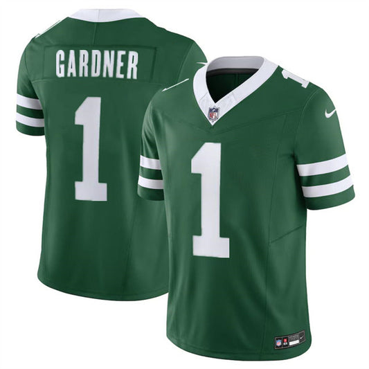 New York Jets #1 Sauce Gardner Green 2024 FUSE Jersey