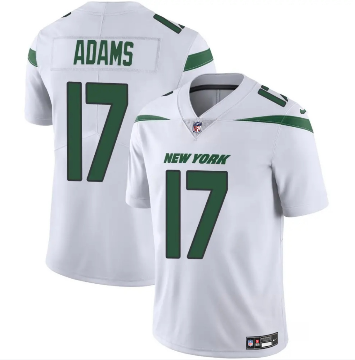 New York Jets #17 Davante Adams White 2024 Jersey