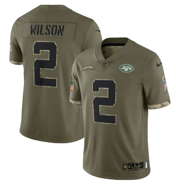 Zach Wilson New York Jets olive Salute To Service jersey
