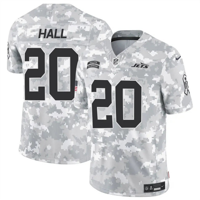 Breece Hall Arctic New York Jets camo Salute To Service jersey