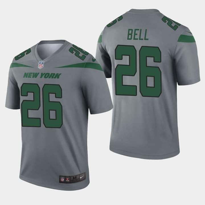 Le'Veon Bell New York Jets gray Inverted Legend jersey