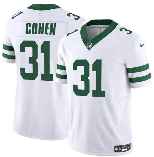 New York Jets #31 Tarik Cohen White 2023 FUSE Throwback Jersey