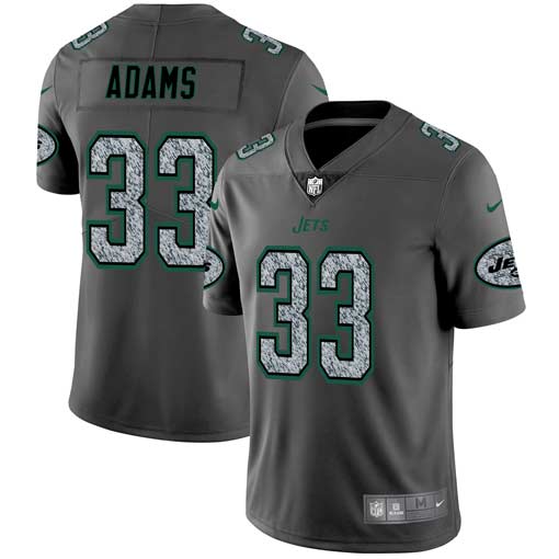 Jamal Adams New York Jets gray Fashion Static jersey