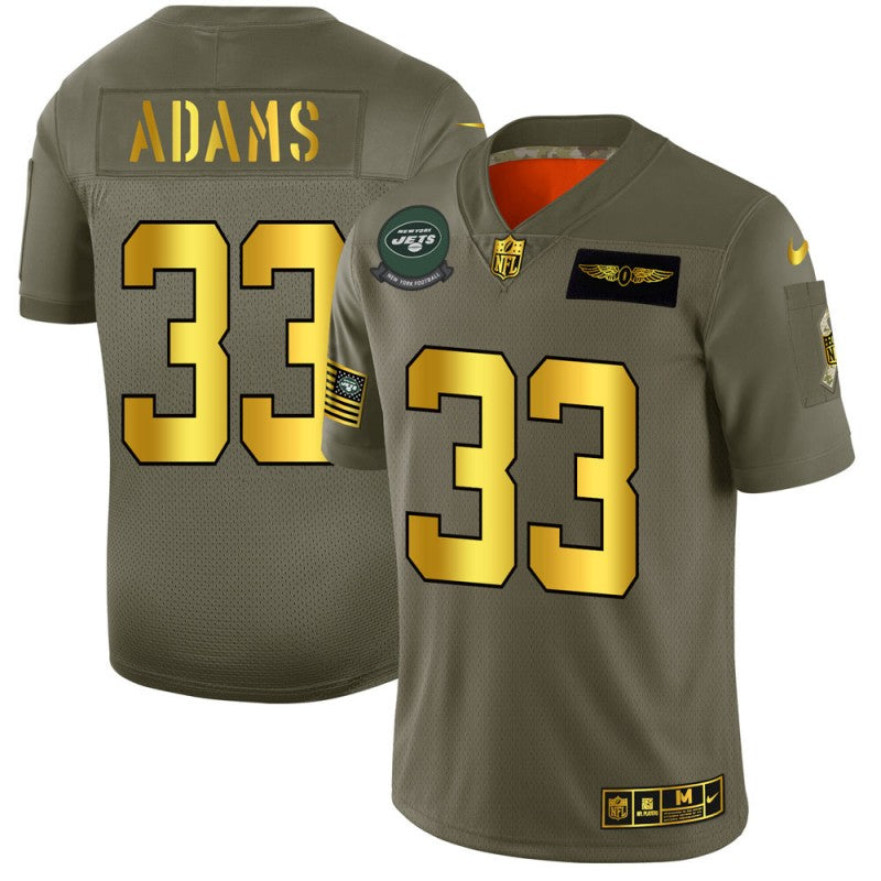 Jamal Adams New York Jets olive-gold Salute To Service jersey