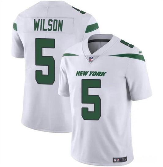New York Jets #5 Garrett Wilson White Jersey