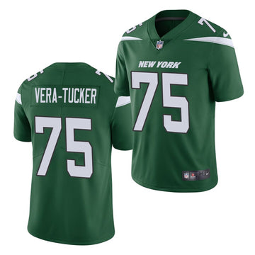 Alijah Vera-Tucker New York Jets green jersey