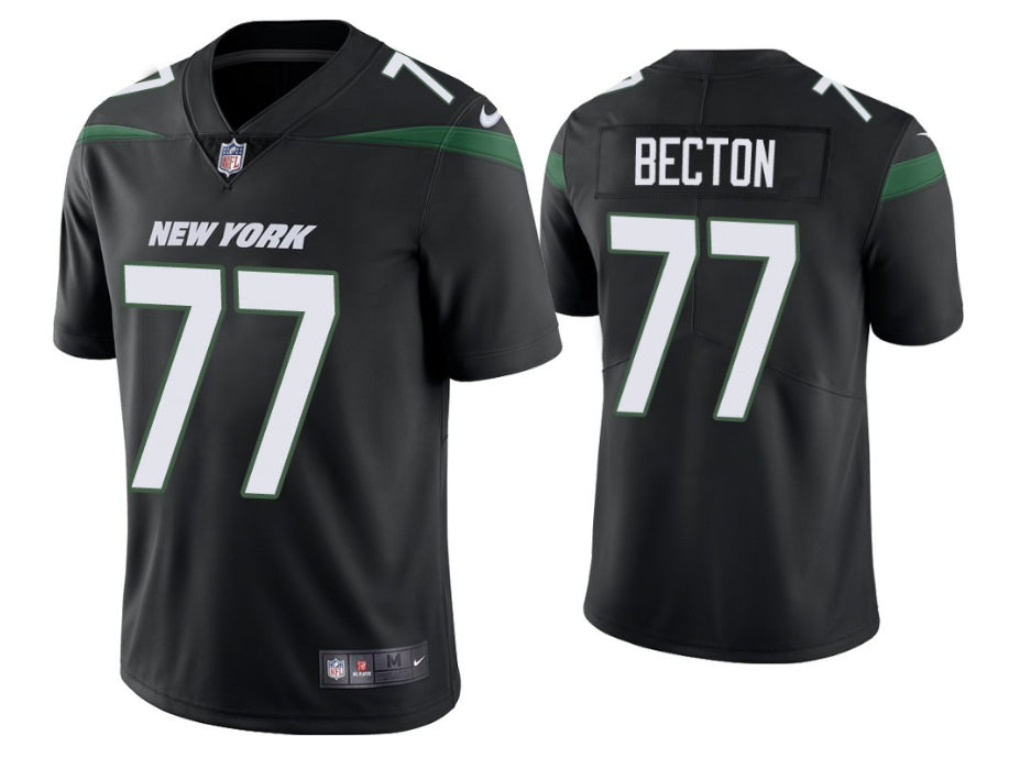 Mekhi Becton New York Jets black jersey
