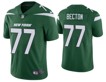 Mekhi Becton New York Jets green jersey