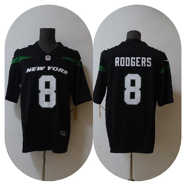Aaron Rodgers New York Jets black FUSE jersey