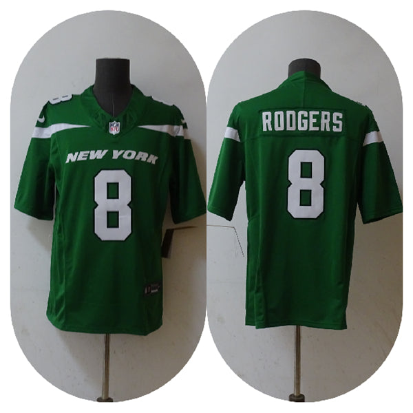 Aaron Rodgers New York Jets green FUSE jersey