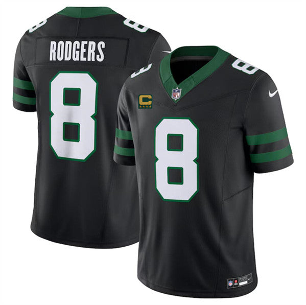 Aaron Rodgers New York Jets black FUSE jersey
