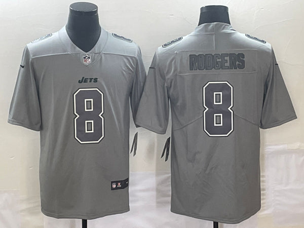 Aaron Rodgers New York Jets gray jersey