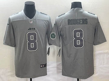 Aaron Rodgers New York Jets gray jersey