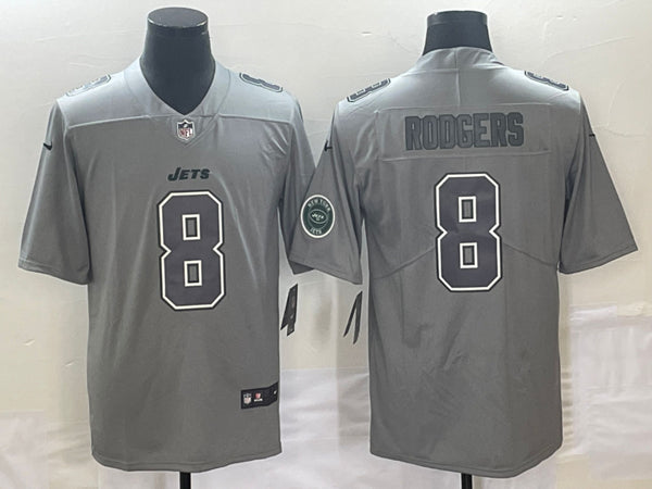 Aaron Rodgers New York Jets gray jersey