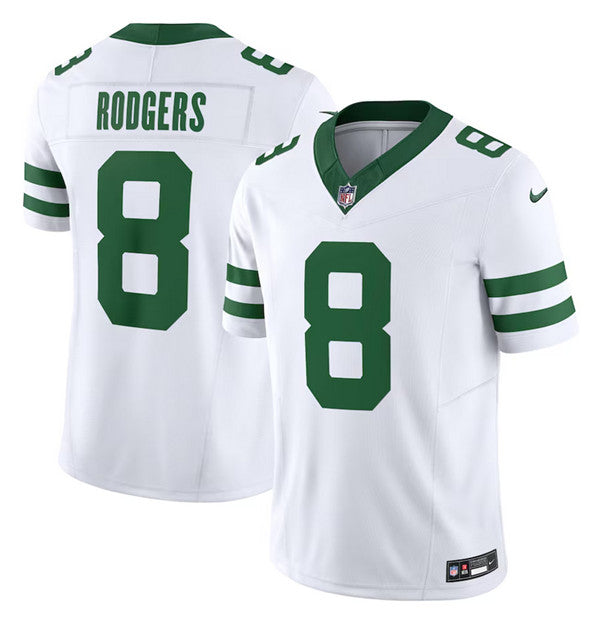Aaron Rodgers New York Jets white FUSE jersey