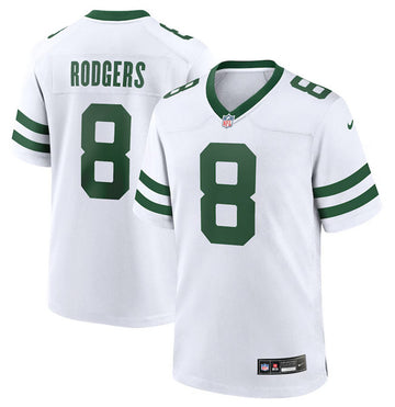 Aaron Rodgers New York Jets white Game jersey