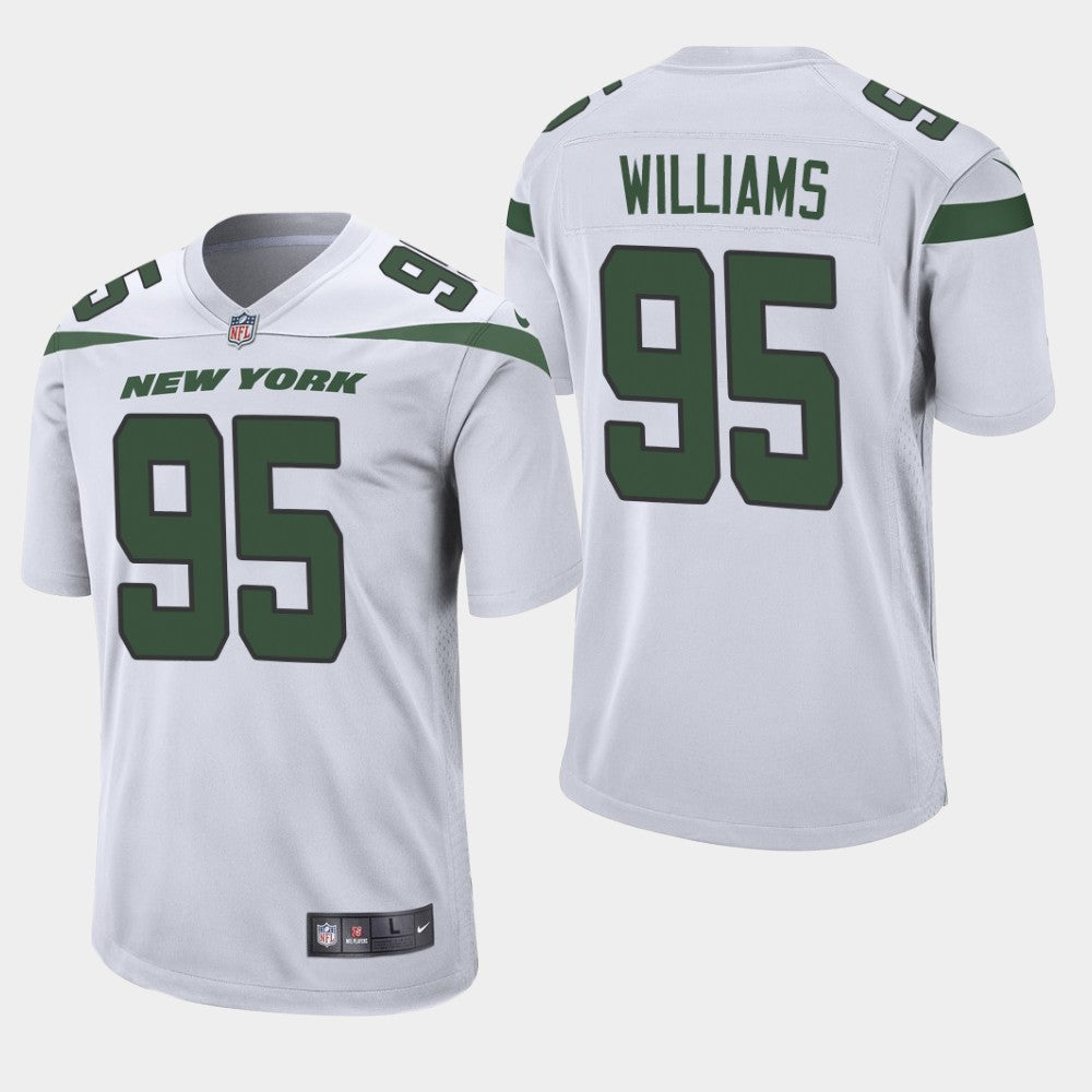 Quinnen Williams New York Jets white jersey