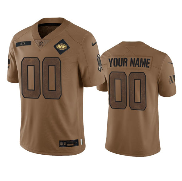 Custom New York Jets brown jersey