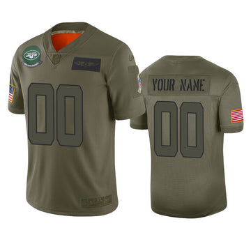 Custom New York Jets camo Salute To Service jersey