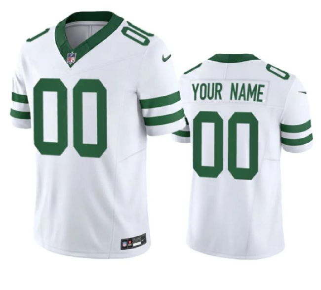 Custom New York Jets white FUSE jersey