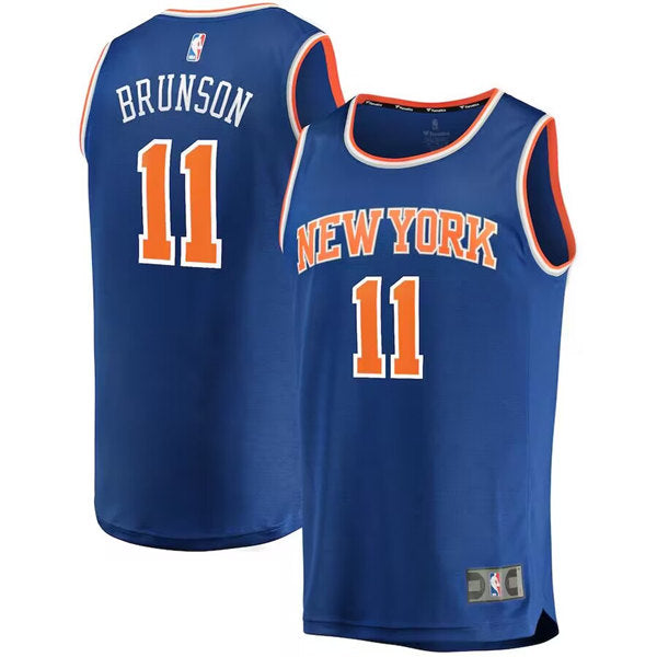 Jalen Brunson New York Knicks blue jersey