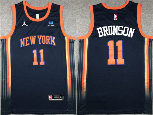 Jalen Brunson New York Knicks navy jersey