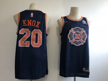 Kevin Knox New York Knicks navy City Edition jersey