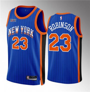 Mitchell Robinson New York Knicks blue City Edition jersey