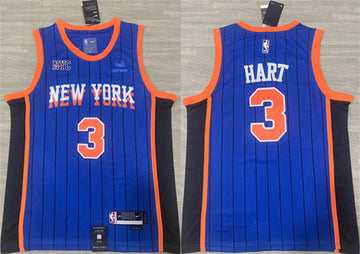 Josh Hart New York Knicks blue City Edition jersey