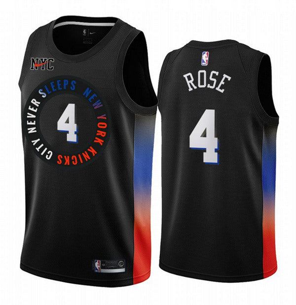 Derrick Rose New York Knicks black City Edition jersey