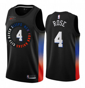 Derrick Rose New York Knicks black City Edition jersey