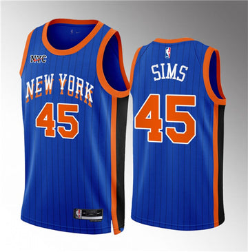 Jericho Sims New York Knicks blue City Edition jersey
