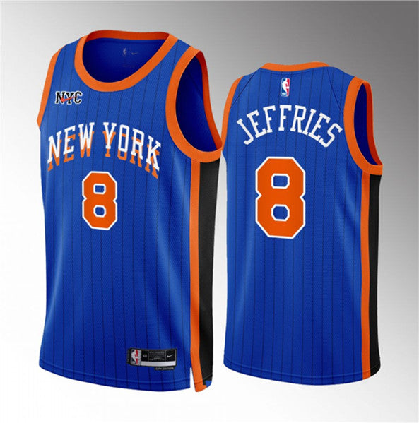 DaQuan Jeffries New York Knicks blue City Edition jersey