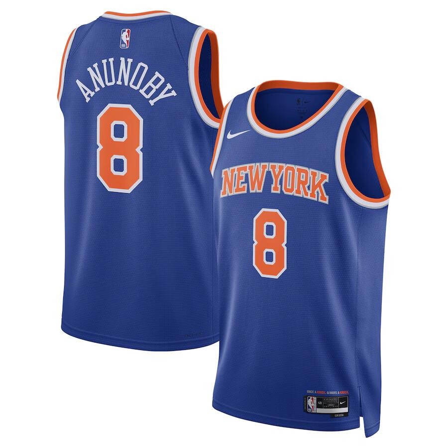 OG Anunoby New York Knicks blue jersey