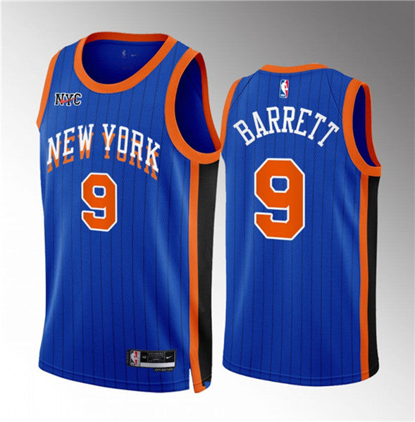 RJ New York Knicks blue City Edition jersey