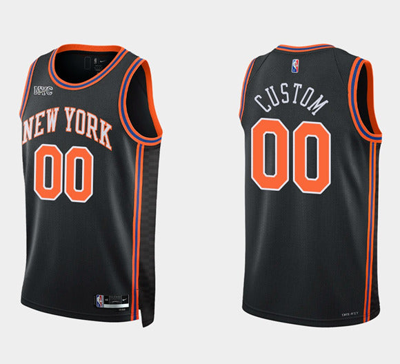 Custom New York Knicks black jersey