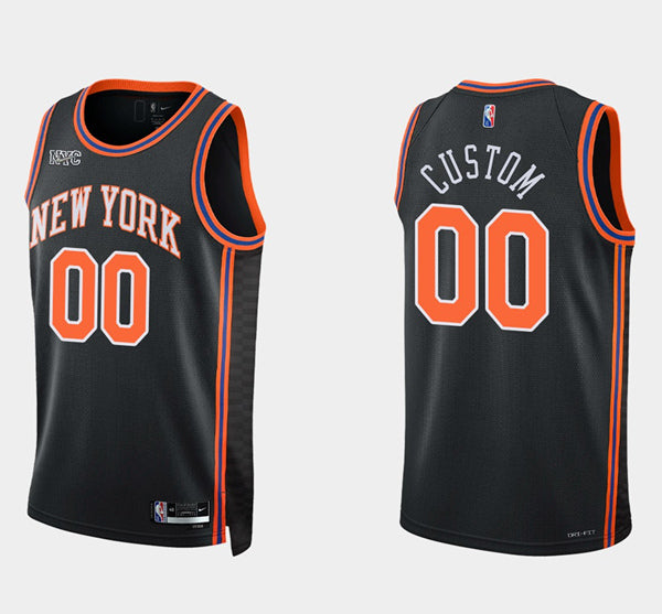 Custom New York Knicks black jersey