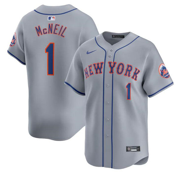 Jeff McNeil New York Mets gray Away jersey