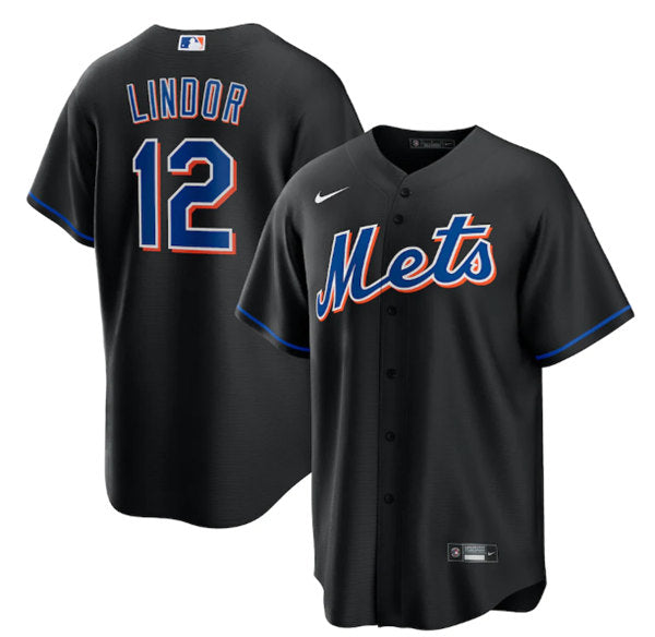Francisco Lindor New York Mets black jersey